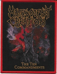 MALEVOLENT CREATION-THE TEN COMMANDMENTS-WOVEN PATCH-RED BORDERS - Picture 1 of 1