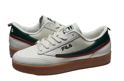 Fila Men's Tennis VTG Low Sneakers Gardenia/Botanical Garden/Tibetan Red Size 9 - Image 1 of 4