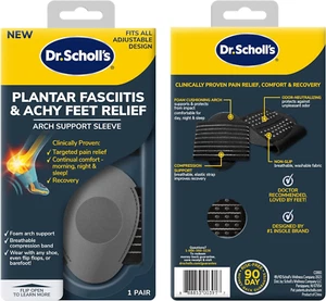 ® Plantar Fasciitis & Achy Feet Relief Arch Support Sleeve, Cushioned Arch Su... - Picture 1 of 12