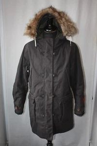 Vtg Didriksons Grundsund black parka coat sz XL 46 all weather - Picture 1 of 19