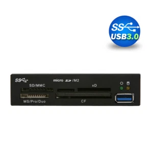 3.5" USB 3.0 All in One Internal Card Reader Full Long Metal with Front USB - Picture 1 of 5