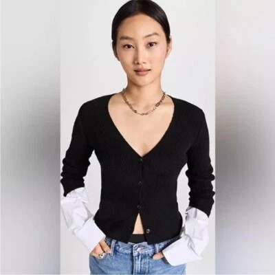 CÁRDIGAN ACANALADO TALLA PEQUEÑA T BY ALEXANDER WANG NUEVO SIN ETIQUETAS Foto 1 de 4