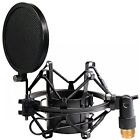 Tencro 47-53mm AT2020 Microphone Shock Mount with Pop Filter & Adapter An