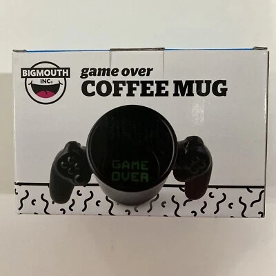 BigMouth Game Over Controller Drinkware Tea/Coffee Ceramic Mug Hot Drink Cup BLK - Image 1 of 4