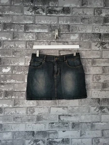 Minifalda vaquera para mujer ELLE UK 12 azul desteñido bolsillos lavados estilo Y2K 00s - Imagen 1 de 10