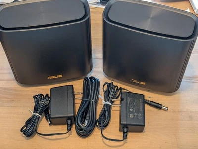 ASUS ZenWiFi AX6600 Whole-Home Tri-band Mesh WiFi 6 System (XT8) 2 pack – Black - Image 1 of 4