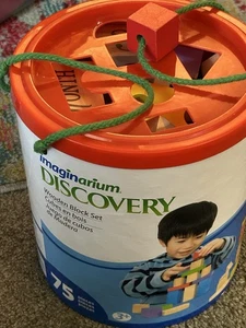 imaginarium Discovery Wooden Blocks Learn Shapes Building Blocks - Picture 1 of 6
