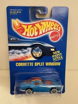 复古 1991 年蓝卡风火轮“Corvette Split Window”白色墙壁轮胎🔥 — 第 1/3 张图片