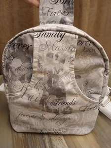 Neu Hochzeit Braut Bräutigam Motiv Mini Rucksack Sling Bag Umhängetasche weiß silber gold - Bild 1 von 9