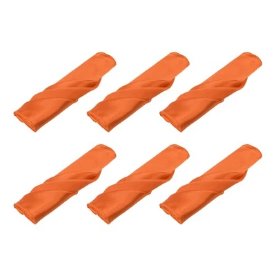 6 pz tovaglioli stoffa tovaglioli da tavola in raso arancione tovaglioli 17x17" - Immagine 1 di 4