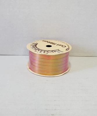 Vtg. New BERWICK Iridescent Curling Ribbon Red 3/16" x 30ft/10 YDS  - Image 1 of 4