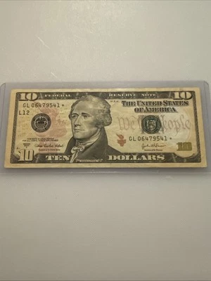 US Ten Dollar Bill Encased Collector Item - Image 1 of 2