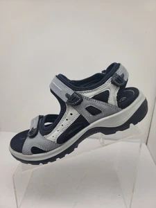 Ecco Damen Yukatan Receptor grau Leder verstellbar Sandalen Größe 9 TOP - Bild 1 von 11
