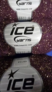 3-HILOS DE HIELO COLOR METÁLICO ORO PÚRPURA - Imagen 1 de 4