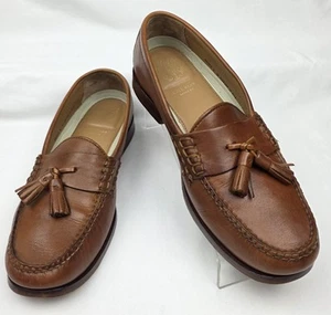 De Colección Cole Haan Marrón Cuero Borla Sin Cordones Mocasines Zapatos de Vestir Para Hombre Talla 8 - Imagen 1 de 13