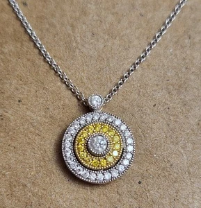 SIMON G 18K White Yellow, Rose GOLD Passion Collection Diamond Pendant /Chain - Picture 1 of 9