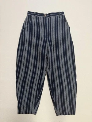 Vivienne Westwood в полоску Sarouel брюки полоски темно-серый размер: 02 б/у - Изображение 1 из 4