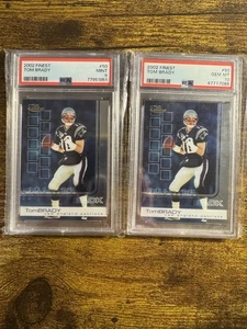 2002 Topps Finest Tom Brady #50 PSA 10 GEM 9-MINT NFL LV MVP GOAT - Picture 1 of 4