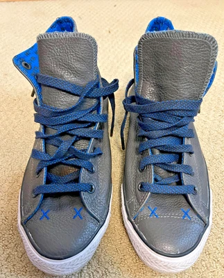 De Colección Converse Chuck Taylor All Star Cuero Top Alto Edición “Nueva York”, Gris/Azul Foto 1 de 4