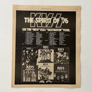 Publicidad tipo póster original 1976 KISS Destroyer The Spirit Of 76 14"x10,5" - Imagen 1 de 1