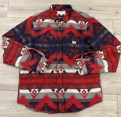 Ralph Lauren Aztec Shirt Large L Navajo Jacquard Blanket Western Denim Supply - Image 1 of 4
