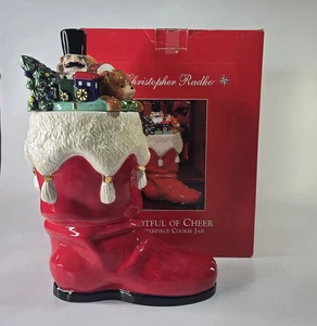Christopher Radko Herzstück Bootful Keksdose Weihnachtsmann rot Stiefel Nussknacker selten - Bild 1 von 24