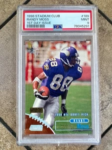 Randy Moss 1998 Stadium Club 1st Day Issue Rookie /200 PSA 9 Vikings HOF - Picture 1 of 2