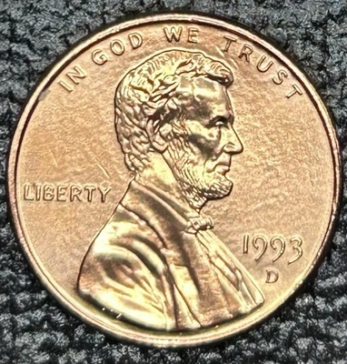 1993-D Lincoln Memorial Cent ~ WDDR-003 “Best Of Variety” ~ BU RD UNC - Image 1 of 4