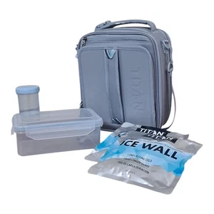 Titan Arctic Zone Frigo Resistente allo Schiacciamento a Freddo Lunch Pack con 2 Pareti di Ghiaccio Grigio - Foto 1 di 7