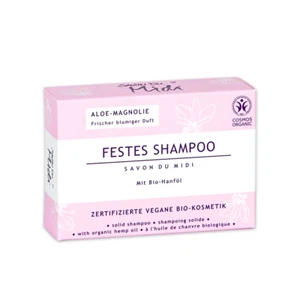 Festes Shampoo Bio Aloe-Magnolie mit Hanföl und Algenextrakt Savon du Midi 85g - Bild 1 von 1
