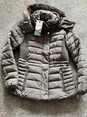 Joules Gosway coat. Faux fur. Padded Winter Jacket Removable Hood Size 10 £179 - Image 1 of 4