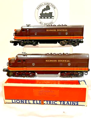 LIONEL6-8580 -8582 #1 "ILLINOIS CENTRAL F3 AA 2-MOTOR DIESEL SET"BLT-'85 NIB - Image 1 of 4
