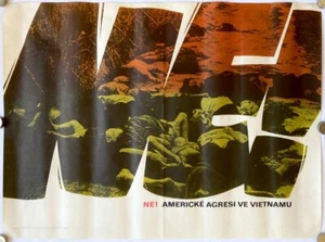 Original Vintage Poster AMERICAN AGGRESSION IN VIETNAM - NO! - COLD WAR - 1972 - Picture 1 of 10