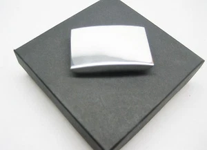 Sterling silver 925, 1 oz engravible buckle for 30 mm belt strap MADE IN U.S.A. - Picture 1 of 10