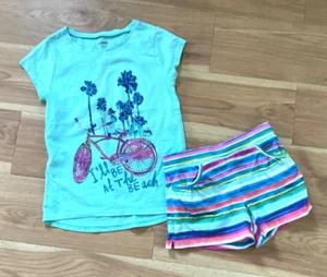 GYMBOREE Girls Summer 2 Pc Short Set Size 7/8 - Picture 1 of 1