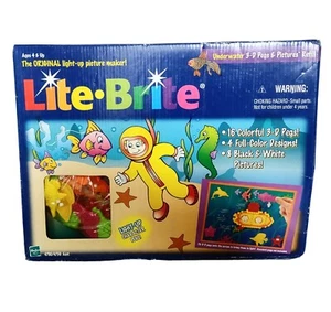 Vintage Hasbro Original Lite Brite UNDEWATER 3-D pegs & Pictures Refill 1998 - Picture 1 of 4