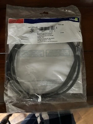LEVITON 6AS10-5E 5ft CAT 6A Slimline Patch Cord NEW - Image 1 of 3