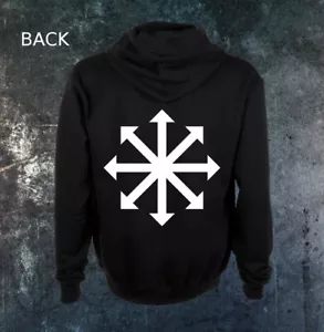 Sudadera con capucha Chaos Symbol con cremallera - estrella pentáculo oculto punk metal grunge gótico de cruz - Imagen 1 de 6