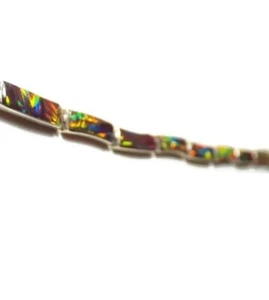 Feueropal Tennisarmband schwarz Feueropal 950 Sterlingsilber Schmuck Haselnuss - Bild 1 von 12