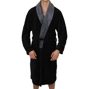 Mens-ROBE -Bathrobe- Shawl Collar - Coral Fleece - SUPER SOFT Heavy Weight USA - Picture 1 of 26