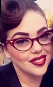 Monturas de anteojos semi transparentes vintage pinUp ojo de gato delgado moda para mujeres 1595 - Imagen 1 de 4