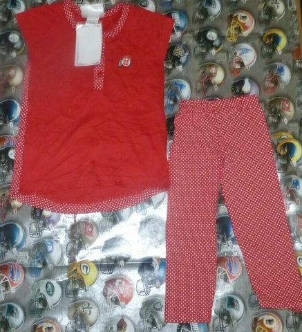NEW NCAA Utah Utes 2 PC 2 piece Girls Toddler 3T Top Pants NWT Cover
