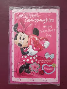 American Greetings Minnie Mouse Granddaughter Valentines Day Card - Picture 1 of 4