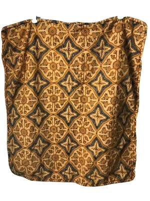 Handmade In Bali 2 Batik Orange 100% Cotton Euro Continental Size Pillow Covers - Image 1 of 2