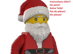 LEGO Santa Claus statue building instruction INSTRUCTIONS ONLY NO BRICKS - Picture 1 of 8