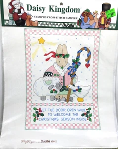 Bucilla Stamped Cross Stitch Daisy Kingdom Christmas 63442 Let the Door Open NEW - Picture 1 of 4