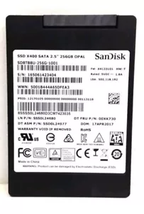Sandisk SD8TB8U-256G-1001 X400 256GB 2.5 7mm SATA SSD. #Y809 - Picture 1 of 3