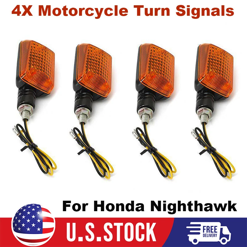 Señales de giro para motocicleta Honda Nighthawk 4X 250 650 750 Shadow VT750 VT1100 Foto 1 de 4