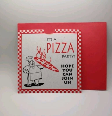 Its A Pizza Party Novelty Invitations And Envelopes 2 pks (8 per pk/16 total) Foto 1 de 4