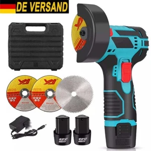 Akku Trennschleifer 12V Winkelschleifer Schleifmaschine Flex Mit 2 Batterien DE - Bild 1 von 15